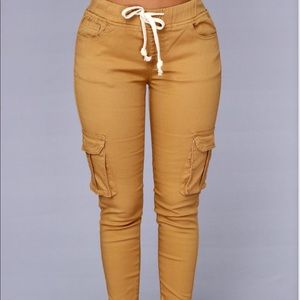 Fashion Nova Field Trip Pants- Wheat